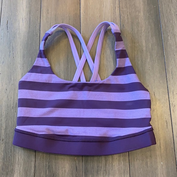lululemon athletica Other - Lululemon Luxtreme Energy Bra Purple Stripes